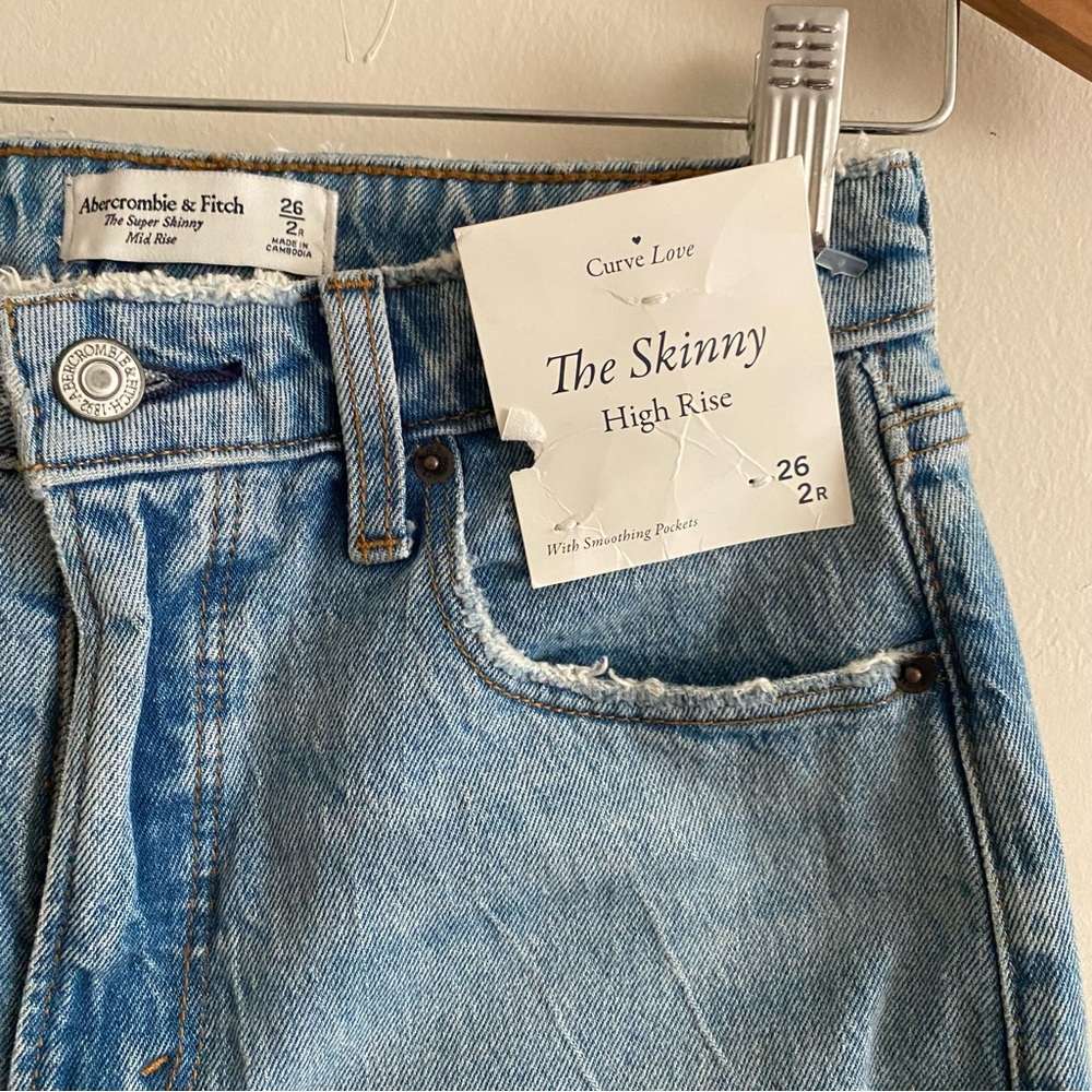 NEW Abercrombie & Fitch The Skinny High Rise - 26/2 Regular - Picture 12 of 12